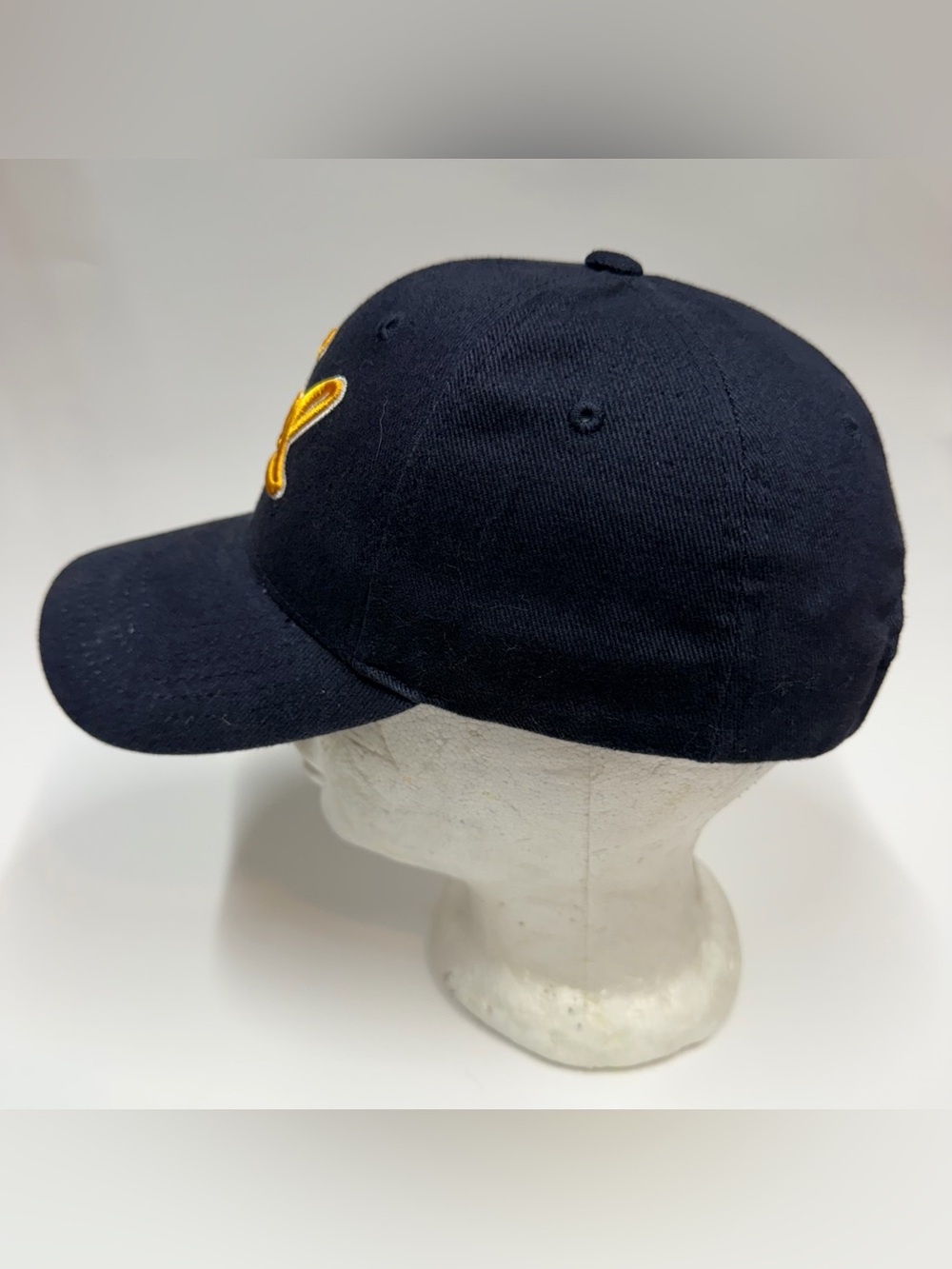 Cal Script Embroidered Navy & Gold Baseball Cap - Picture 4 of 7